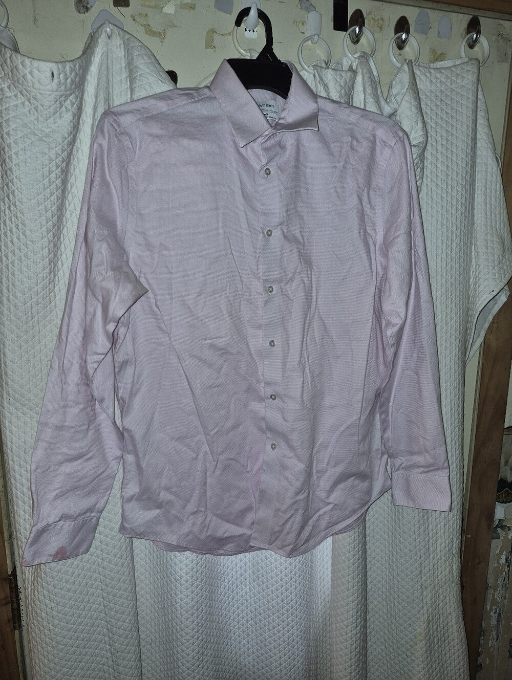 Calvin Klein Steel+ Pale Pink Dress Shirt  Size 16 34/35